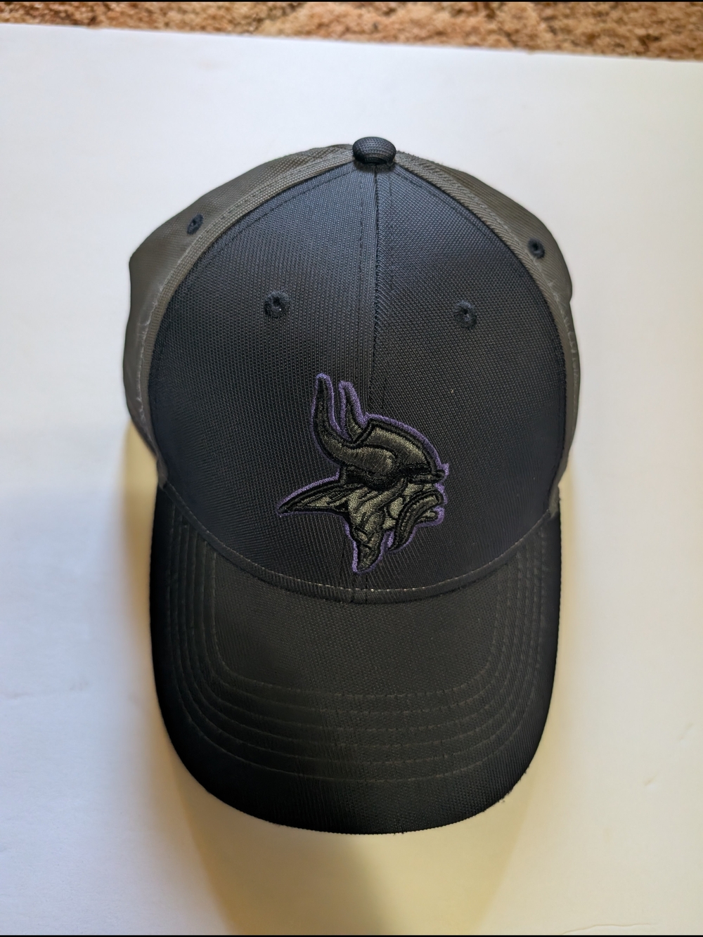 NFL Black and Gray MN Vikings Team Apparel Baseball Cap